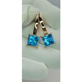Сережки из красного золота с топазами